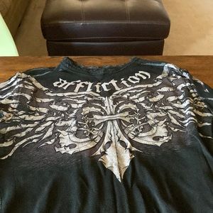 Mens affliction thermal shirt
